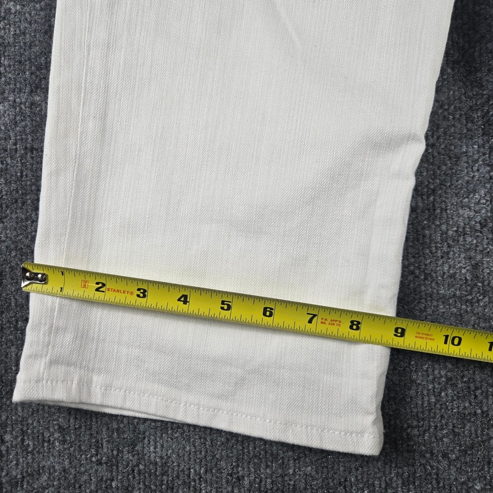 Kut from the Kloth Bermuda Shorts Womens 8 White Denim Mid Rise - Picture 13 of 14